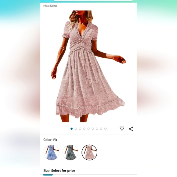 NWOT Alloaone Women's Flutter Ruffle Pink Dress, Small - Picture 3 of 3